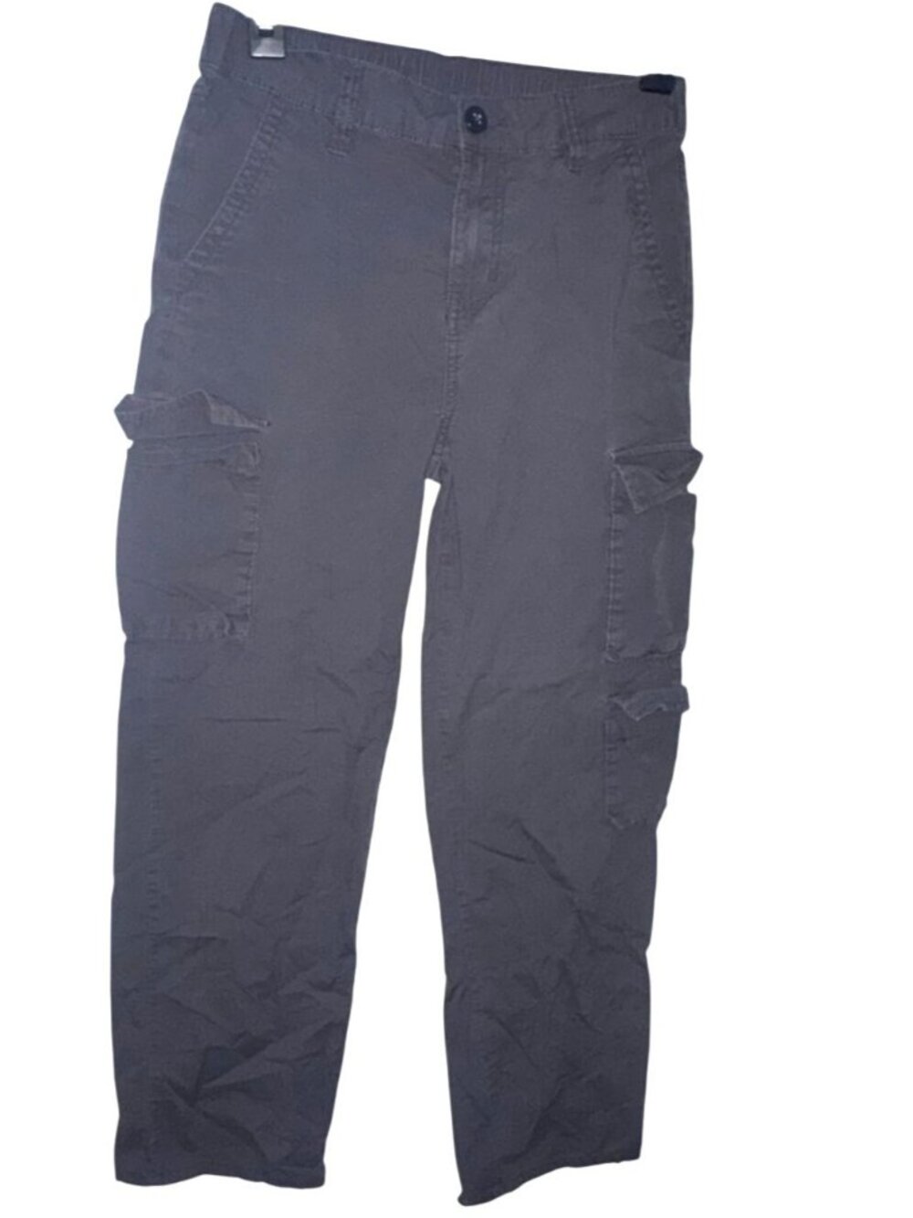 Thereabouts Boys Cargo Pants Gray L 14/16 Cotton Blend Adjustable Waist Pockets